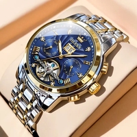 Montre automatique mécanique OLEVS 9910 pour homme, date automatique, bracelet en acier inoxydable classique, étanche, lumineuse, montre-bracelet pour affaires
