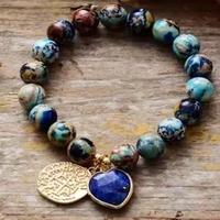 Bracelet élastique en pierre naturelle améthyste 10 mm, style géométrique tendance, fait main, polyvalent, luxe léger