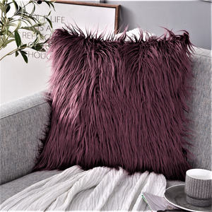 Funda de cojín de piel sintética para sofá, cubierta de cojín de piel de oveja sintética de 18X18 pulgadas, venta al por mayor - Product Image 3