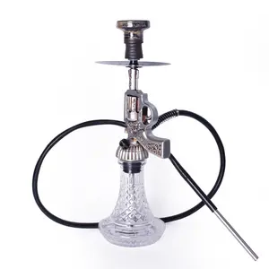 High Quality Fast Delivery 57CM Large Size Carved Pistol Hookah German Nargile Hookah Set Resin Hookah Chicha With Accessories