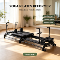 MJD W60 – Lit de Pilates Reformer en alliage d'aluminium, personnalisé, haut de gamme, pour studio, réglable, écologique, garantie 2 ans