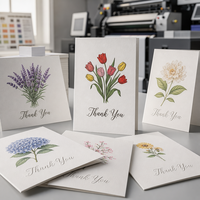 Tarjetas de Agradecimiento Florales con Diseño de Tulipanes, Impresas Personalizadas, Tarjetas de Felicitación Botánicas de Primavera, Paquete al por Mayor para Pequeñas Empresas, Inserto para Paquete, Venta al por Mayor