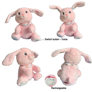 Juguete de Peluche de Conejito Inteligente con IA Personalizada, Diálogo por Voz, Compañero de Aprendizaje de Inglés, Algodón Suave, Regalo de Cumpleaños para Niños, Fabricante - Product Image 4
