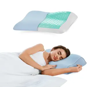 Охлаждающая подушка из пены с эффектом памяти, с прохладой и съемным моющимся покрытием для спального слоя живота на боковой стороне
