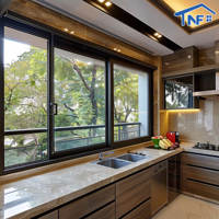 Ventana Corredera Moderna de Aluminio NF con Vidrio Low-E, Certificación AS2047, Insonorizada, para Exteriores