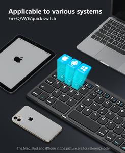 SYX BT Mini sentuh lipat tiga Keyboard nirkabel Inggris/UK tata letak Kombo untuk tablet ponsel <span class=keywords><strong>laptop</strong></span> stok baru - Product Image 3