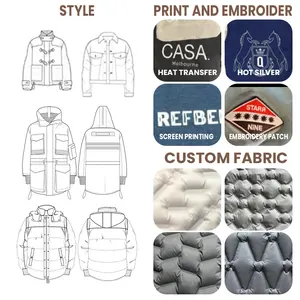 Custom Embroidery Logo Varsity Bomber Jacket Polyester Down Coat Winter Sherpe Jacket For Men