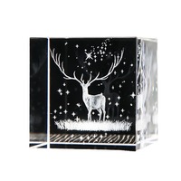 Honneur de cristal Creative Nuageux Pluie Cristal Cube Transparent 3d Laser Gravure Cristal Cube Personnalisé Cadeaux De Mariage