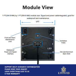 Écran LED extérieur LIONLED IP68 P4.76 P6.35 P9.5 pour campus universitaire, affichage d'informations - Product Image 6