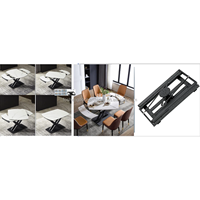 Mécanisme de table pivotante en acier, table à manger multifonctionnelle extensible et dissimulée, gain de place, s'étend jusqu'à 1200 mm