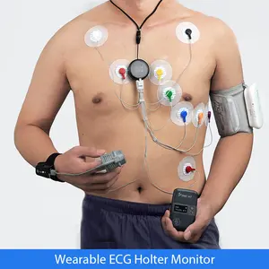 Lepu 크리 에이 티브 Usb 포트 충전식 새로운 휴대용 12/3 채널 Holter 모니터 Ecg 48-72 Hor Holter