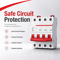 Disjoncteur miniature CDB9 1P 2P 3P 4P 1-80A 230/400V AC 6kA 10kA Courbes B C D Rail DIN MCB