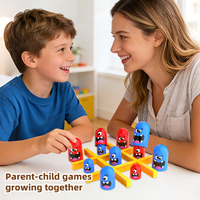 Jeu de société HTL Big Eats Small Tic Tac Toe, jeu de stratégie Gobble, puzzle d'échecs, jeu de société pour enfants, monstre, jouet interactif parent-enfant