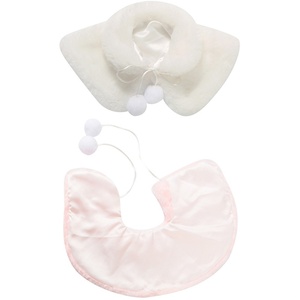 Venta al por mayor nueva ropa de muñeca americana de 18 pulgadas chal de felpa accesorios muñeca chal rosa y blanco - Product Image 2