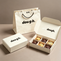 Boîtes d'emballage en carton kraft personnalisées avec logo, pour biscuits, gâteaux, pain, pâtisseries, beignets, macarons, biscuits, de qualité alimentaire
