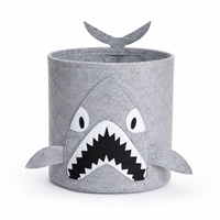 Panier de rangement en feutre pour enfants avec motif de tigre mignon, idéal pour la chambre d'enfant, la chambre à coucher et la salle de jeux