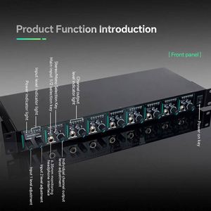 Professional 1U 8-Channel Portable <b>Music</b> <b>Player</b> Power Earphone Distribution Amp HA800 V2 Headphone Amplifier for Stage Studio - Product Image 6