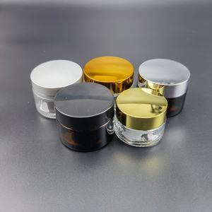 Luxury 5g 10g 15g 20g 50g 60g 100g 120g <b>Container</b> Cosmetics Face Cream <b>Glass</b> Jar with Gold Lid - Product Image 1