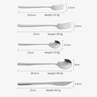 Vente en gros Besteck coréen moderne manche en spirale fourchette cuillère couteau argent couverts de cuisine ensemble de couverts en acier inoxydable