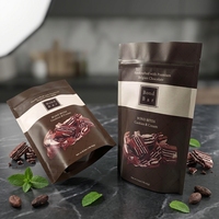 Sachets personnalisés en aluminium avec logo imprimé en PE, qualité alimentaire, certifiés ROHS, sachets refermables pour chocolat, résistants à l'humidité, sacs en plastique