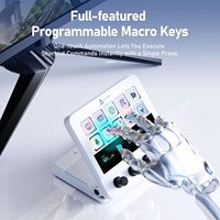 AJAZZ AKP05E PRO Studio Controller 10 Tombol LCD 4 Kenop Pad Makro yang Dapat Disesuaikan untuk Pengeditan Video Streaming Produksi Musik