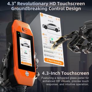 Chargeur de voiture électrique portable 32A 7kW avec écran tactile intelligent de 4,3 pouces, contrôle intelligent, application WiFi et mises à jour de micrologiciel OTA - Product Image 2