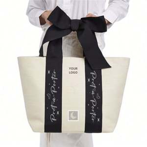 Bolsa de Compras de Alta Calidad, Duradera, Ecológica, Moderna, Pequeña y Mediana, con Lazo, Estilo Casual, Linda, para Adolescentes, para Viajes al Aire Libre - Product Image 3