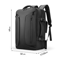 Sac à dos pour homme avec grande capacité et compartiment séparé pour chaussures, sac de voyage et pour ordinateur portable résistant à l'eau pour affaires
