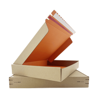 Boîtes d'expédition en papier personnalisées à bon prix avec logo, bande déchirable et fermeture éclair, en carton recyclé, pour emballage cadeau