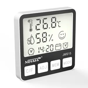 LCD דיגיטלי מדחום מדדי לחות טמפרטורת לחות בודק תחנת מזג אוויר שעון עבור ריס הארכת איפור יופי סלון