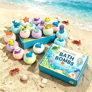 <span class=keywords><strong>Bombe</strong></span> da <span class=keywords><strong>Bagno</strong></span> Frizzanti per Bambini a Tema Oceano, Confezione da 12 Pezzi, Palline Effervescenti al Sale Marino per Vasca da <span class=keywords><strong>Bagno</strong></span>, Giocattolo da <span class=keywords><strong>Bagno</strong></span>, Set Regalo - Product Image 2