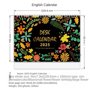 Calendario da Scrivania Inglese 2025 con Orologio, <span class=keywords><strong>365</strong></span> Giorni di Conto alla Rovescia, Semplice Calendario dell'Avvento in Carta da Tavolo, Blocco Note con Migliore Leggibilità - Product Image 3