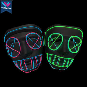 T-Worthy New El Light Luminous Máscara de disfraz de Halloween para festivales de cine Fiestas de Carnaval - Product Image 2