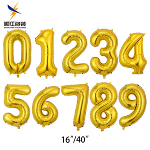 Globos <span class=keywords><strong>de</strong></span> Número del 0 al 9 <span class=keywords><strong>de</strong></span> 16, 32 y 40 Pulgadas al por Mayor para Cumpleaños, Bodas, Aniversarios, Graduaciones, Nochevieja y Otros Eventos - Product Image 5