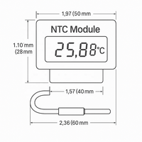 Legact TSMK100 Modul Sensor Suhu NTC PT100 Industri Presisi Tinggi Seri DC Tampilan Digital Portabel dengan Beberapa Output