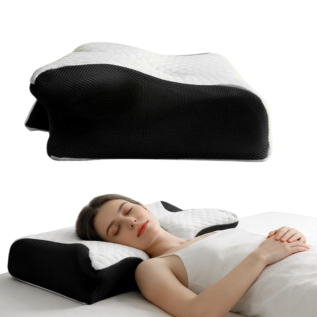 Hot Sale Orthopedic Memory Foam Cervical Support Neck Pillow Insomnia Wearable Breathable Medical Therapeutic Ergonomic Massage