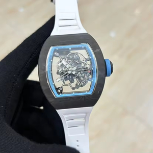 2026 Bestselling 055 Carbon Fiber Tonneau Automatic Mechanical <b>Watch</b>, Designer Fashion <b>Watch</b> with Blue Inner <b>Ring</b>, Hollow Sports - Product Image 2