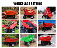 Mini Dumper Portátil 4x4 con Motor Eléctrico para Construcción en Interiores, Ingeniería, Uso Doméstico y Minería