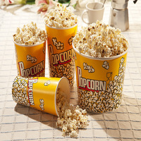Seaux à popcorn en papier kraft 180oz, seau en papier jetable personnalisé pour poulet