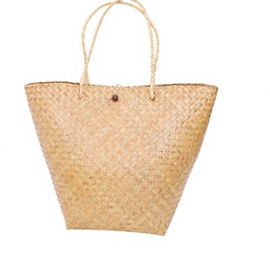 Sunflower Vintage Rectangle Eco-Friendly Handmade Water Hyacinth Boho Tote Bag Summer Beach Bag From HNH Craft Vietnam - Product Image 1