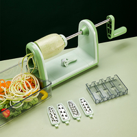 Hete Aanbieding Plastic Multifunctionele Spiralisnijder 5-Blads Groente-Aardappel Snijder Ecologisch Vriendelijke Snijder