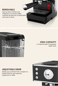 Italian Semi-<b>automatic</b> <b>Coffee</b> <b>Machine</b>, Home Concentrated Small Office Milk Frother, Cross-border Retro Style Automated <b>Coffee</b> Ma - Product Image 4