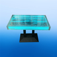Table à bulles d'eau LED en acrylique haute transparence, lumière à changement de couleur rapide, installation simple, mobilier aquatique décoratif