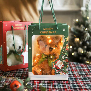 Bolsa de Regalo Navideña Más Vendida en 2024, Bolsa de Papel con Diseño de Ventana, Bolsa de Mano, Venta al por Mayor - Product Image 1
