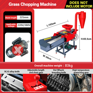 Ngang Ngô rơm cuống Shredder máy/cỏ Ủ Chua chaff Cutter Chopper máy cho gia cầm thức ăn chăn nuôi chế biến - Product Image 4