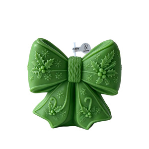 Bougie décorative de Noël parfumée, sculptée en forme de houx et de flocon de neige, pour la décoration de table de Noël, cadeau pour les fêtes. - Product Image 5
