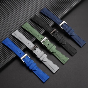 สายนาฬิกายาง FKM 20mm 22mm สำหรับ Seiko สำหรับ <span class=keywords><strong>Longines</strong></span> สายนาฬิกาแบบคลาสสิก