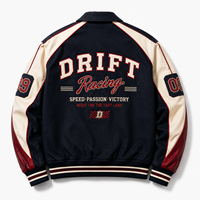 Blouson de course personnalisé avec logo pour homme, en satin épais, style streetwear, blouson bomber, marque privée, blouson universitaire haut de gamme, usine OEM