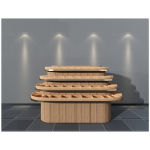 Góndola circular de madera para tienda de dulces, estantería de madera para supermercados - Product Image 3