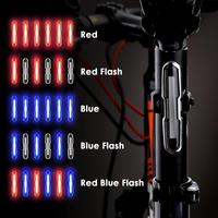 Nouvelle Image USB Rechargeable LED Vélo Feu Arrière Pour Scooter Électrique VTT Vélo Led Lumières Pièces De Rechange Vélo Lumières Led Avant